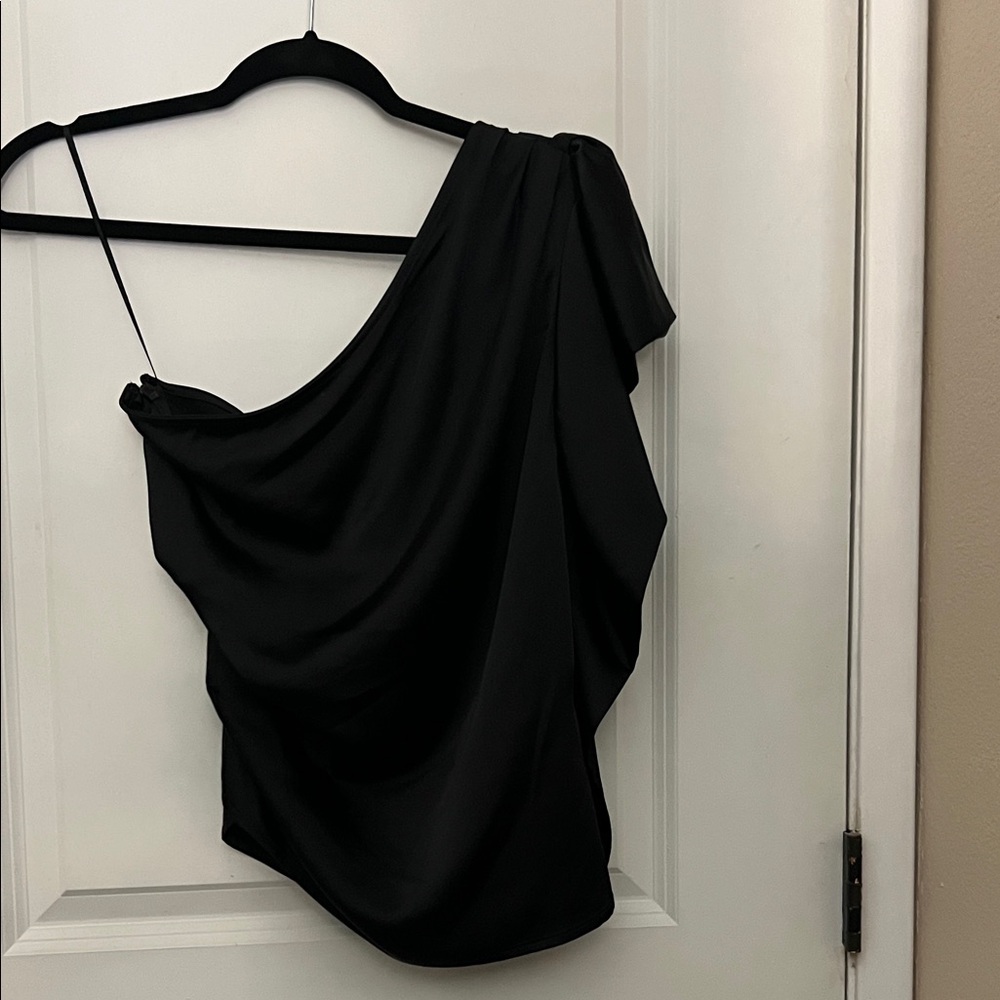 Express Black One-Shoulder Blouse